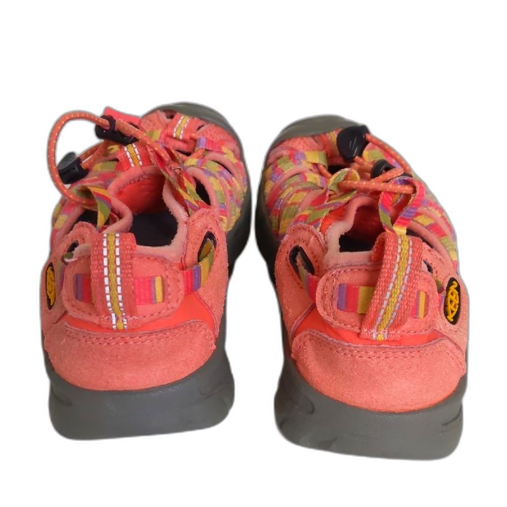 Kids KEEN Whisper Coral Orange Multi-Color Waterproof Sport Hiking Sandals 1Y - Picture 3 of 6